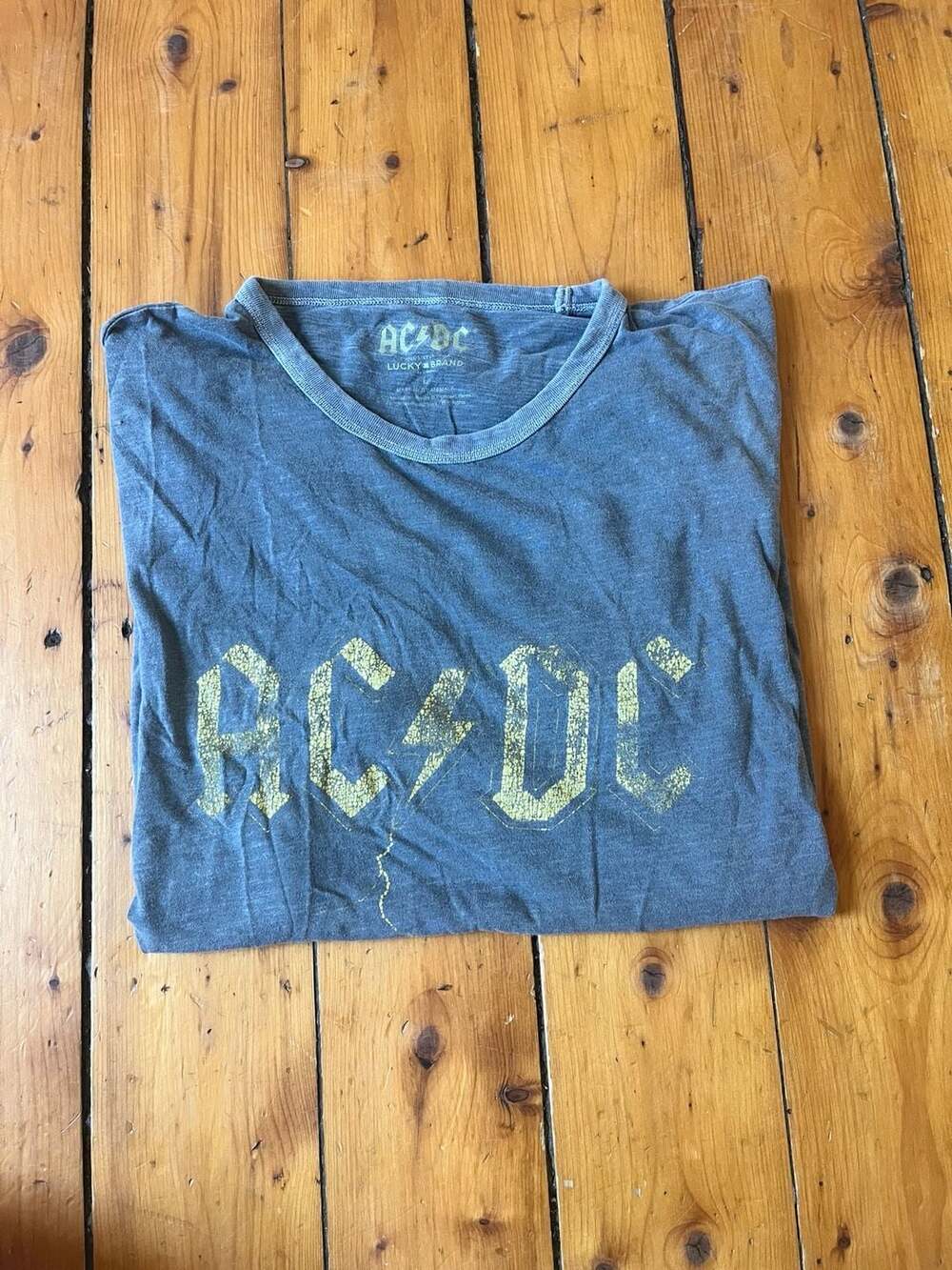 Lucky Brand AC/DC Distressed Graphic T-Shirt